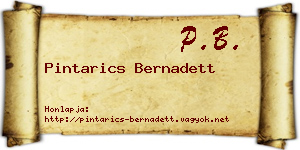 Pintarics Bernadett névjegykártya