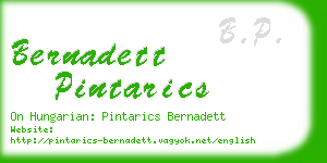 bernadett pintarics business card